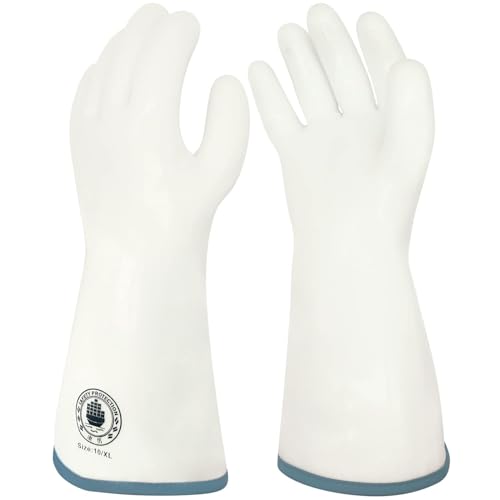 Silicone Oven Gloves (White Standard / 10/XL)