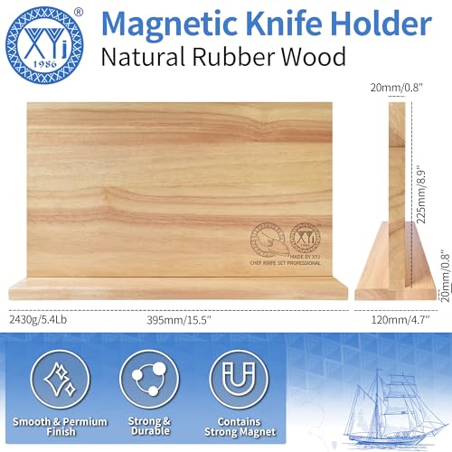 Magnetic Knife Block (light wood color / 15.5*8.7 inch without board)