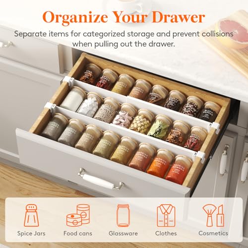 Hanging Kitchen Drawer Dividers 3.1" High