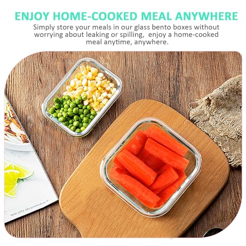24 Pieces Glass Food Storage Containers Set (White / 12 Pack)