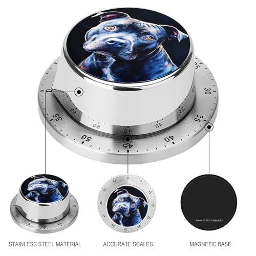 Pit Bull Dog Kitchen Timer Mechanical No (Style-4 / One Size)