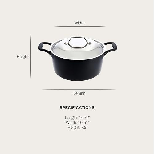 Cast Iron Stockpot (6 Qt Dutch Oven with Lid / Dutch Oven)