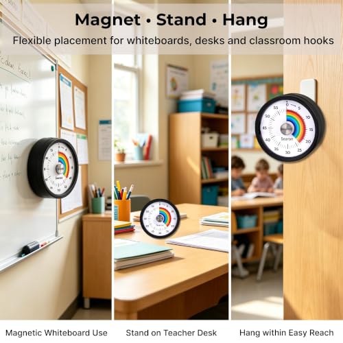 Magnetic Visual Classroom Timer (Black)