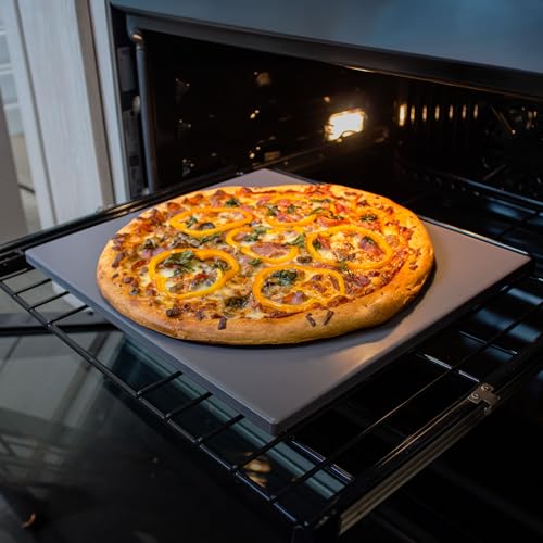 Pizza Kitchen Glazed Round Pizza Stone for Oven and Grill