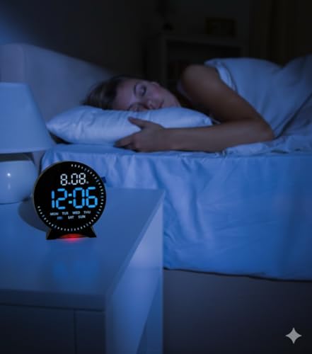 Digital LED Alarm Clock with Large Display (Moon Alarm Clock)