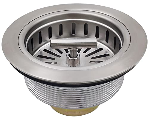 3.5 Inch full SUS304 Kitchen Sink Drain Strainer Assembly with Strainer Basket And Drain Stopper