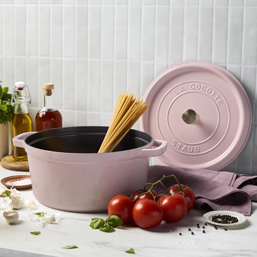 Cast Iron Round Dutch Oven (7-qt Round / Peony Pink)