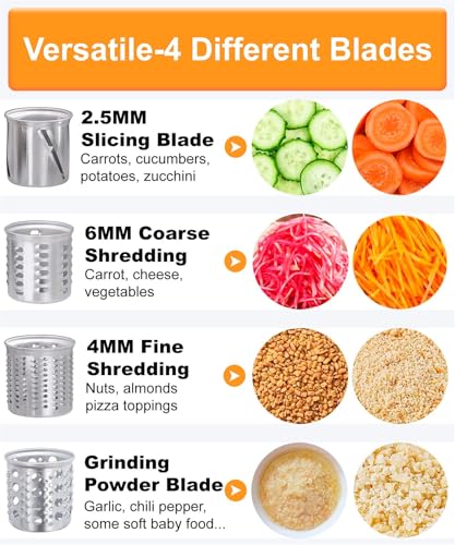 Stainless Steel Slicer Shredder Attachment for KitchenAid Stand Mixers