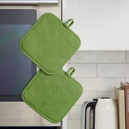 Gourmet Series Gridlines Pot Holders 2 (Matcha Green)