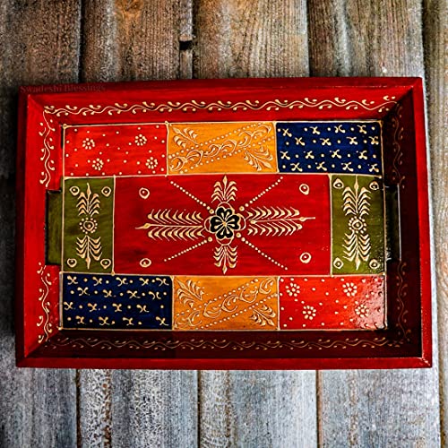 Wooden Serving Tray Set