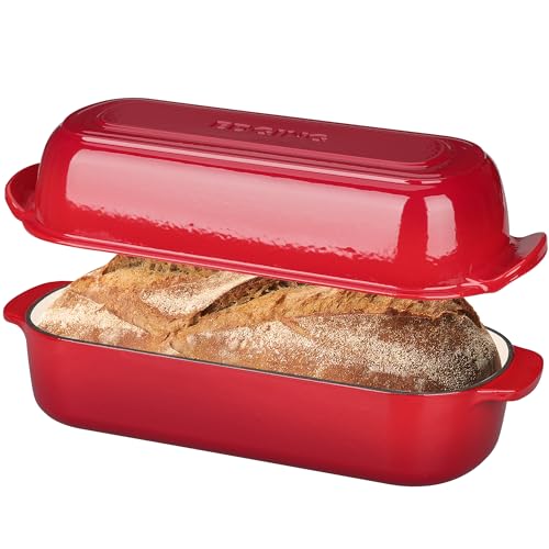 Enameled Cast Iron Loaf Pan with Lid