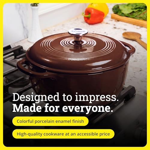 Essential Enamel Cast Iron Dutch Oven (Burnt Sienna)