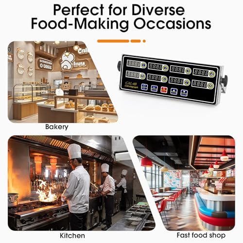 8 Channel Kitchen Timers for Cooking