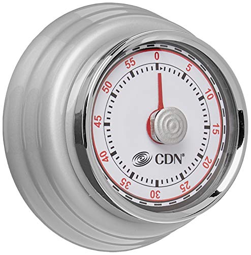 Compact 60 Min Mechanical Timer (Silver)