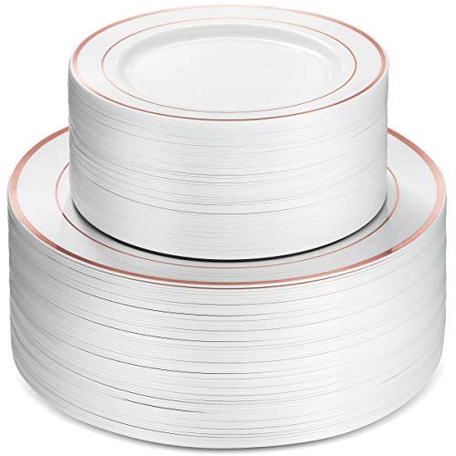 100 Plastic Plates Set