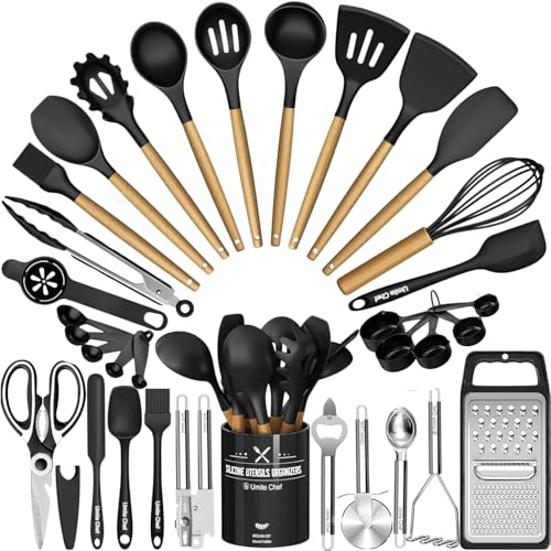 34Pcs Kitchen Utensils Set With Wooden Handle