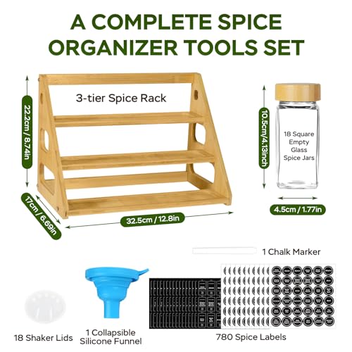 Spice Rack Tiered Spice Rack Organization for Cabinet