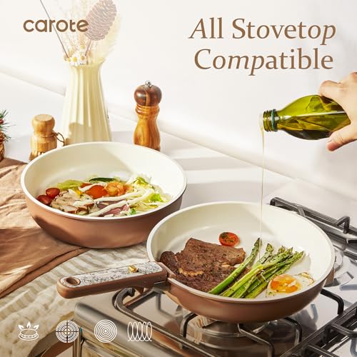 Ceramic Cookware Set with Detachable Handle