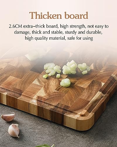 Reversible End Grain Wodden Cutting Board for Kitchen