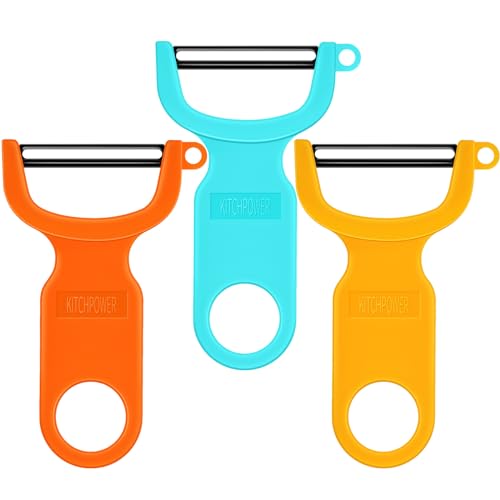 Original Vegetable Fruit Peeler Carbon Steel Blade 3 Pack Red