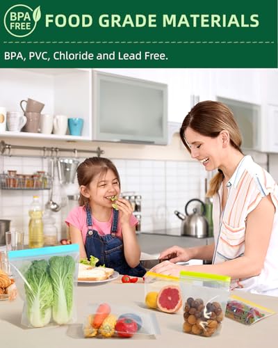 Stand Up Reusable Gallon Freezer Bags