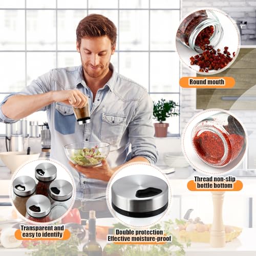 Salt Pepper Shakers with Holes and Lids Spice Dispenser