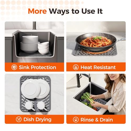 Silicone Sink Protector for Kitchen Sink (12x14 rear)