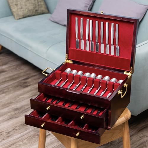 Wooden Silverware Chest