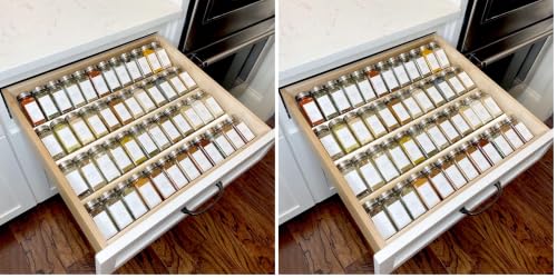 2 Set Expandable From 13" to 26" Drawer Seasoning Organizer