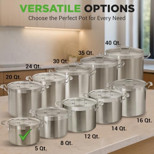 Stainless Steel Food Grade Heavy Duty Large Stock Pots