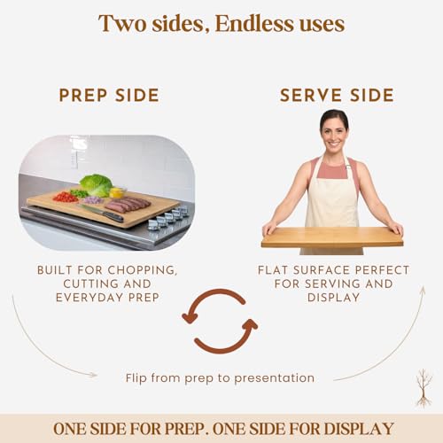 Extra Large Foldable Stovetop Cover Cutting Board (Natural Bamboo)