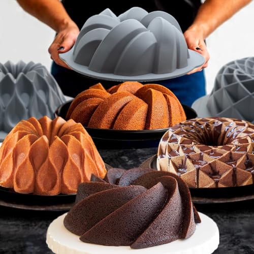 69 Pieces Silicone Fluted Cake Pans