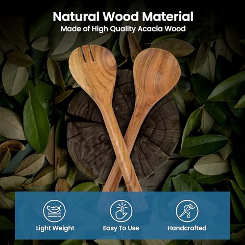 The Fine Living Co. Acacia Salad Server