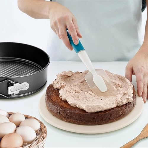 Springform Cake Pan Stainless Steel Non Stick Leakproof Cake Baking Pans with Removable Bottom Cake Molds for Baking