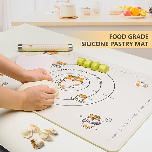 Silicone Baking Pastry Mat with Rolling Pin