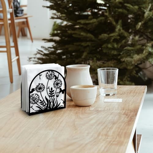Decorative Black Metal Napkin Holder for Table