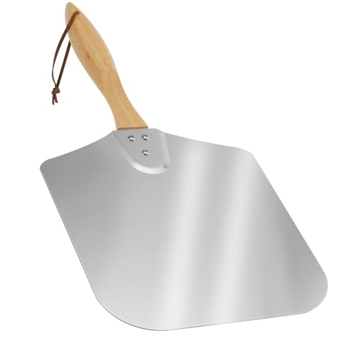 Kitchen Supply Aluminum Pizza Peel with Wooden Handle