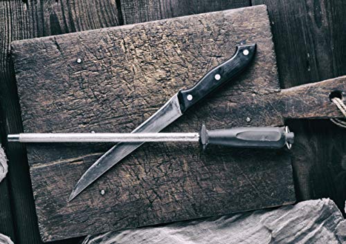 Professional Carbon Steel Black Knife Sharpening Steel
