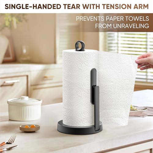 Heavy Duty Stainless Steel Paper Towel Holder with Tension Arm