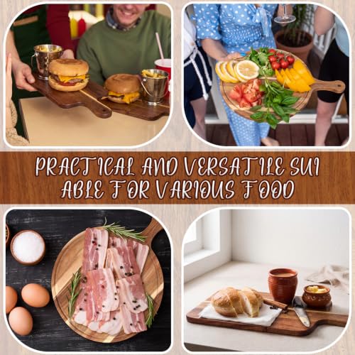12 Pcs Acacia Wood Cutting Board 15 Inch with Handle