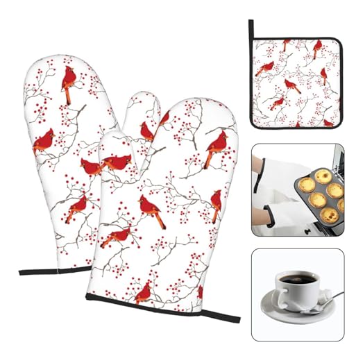 Oven Mitts and Pot Holders Sets Heat Resistant Hot Pads