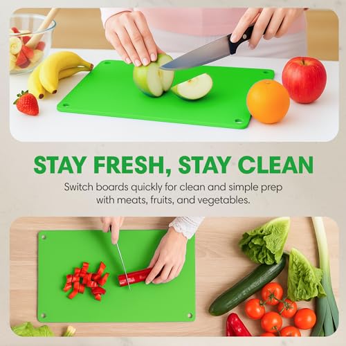 Extra Large Cutting Board with Juice Groove (Green / 20.3"L x 13"W)