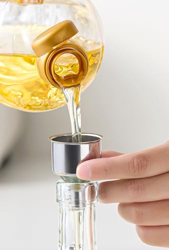 4 Pcs Olive Oil Dispenser Bottle for Kitchen (Square)