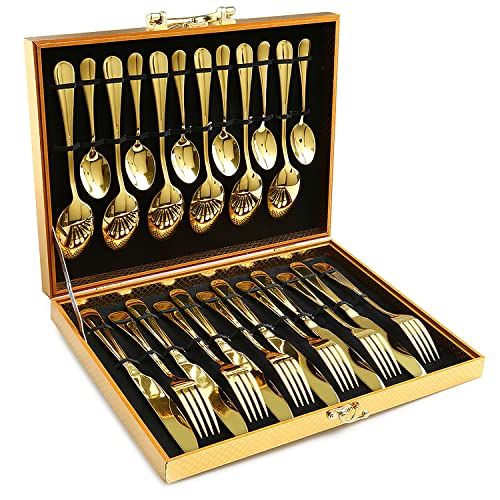 Gold Silverware Set