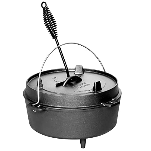 Pre Seasoned Cast Iron Dutch Oven With Skillet Lid (4.5QT)