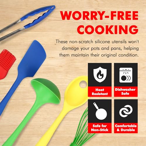 9 Piece Multicolor Premium Silicone Kitchen Tool Set (9 Piece Set / Assorted)