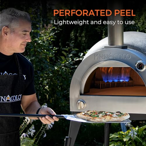 Perforated Aluminum Pizza Peel with Handle