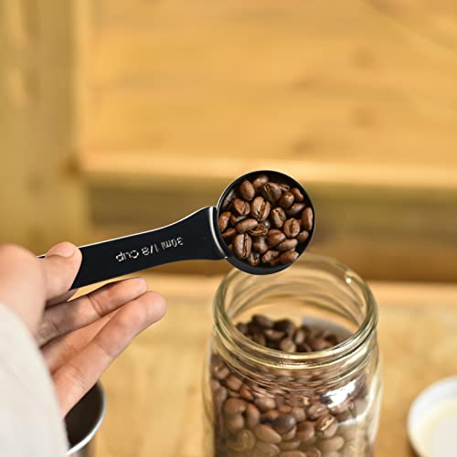 16 Pcs Stainless Steel Measuring Cups & Spoons Set (B - Gunmetal Blk / 16pcs)
