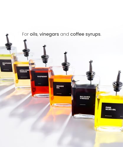 Olive Oil Dispenser for Kitchen (Black / Set of 4)