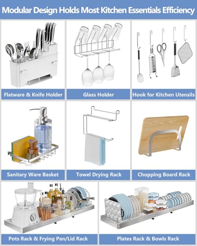 3 Tier Stainless Steel Over (Large Over Sink 3-Tier)